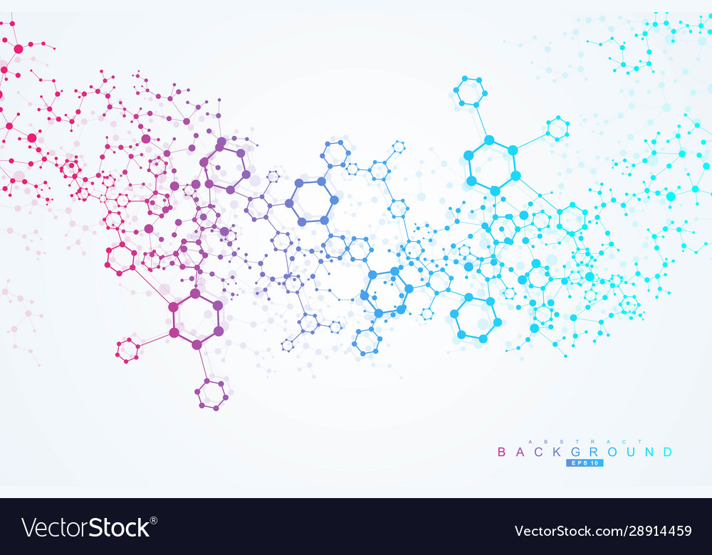 Science network pattern connecting lines and dots vector image Science network pattern connecting lines and dots
