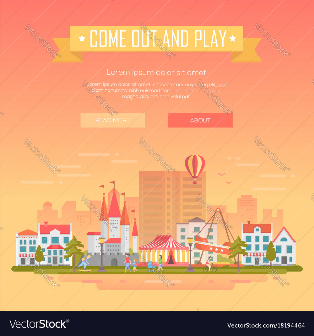 Come out and play modern Royalty Free Vector Image