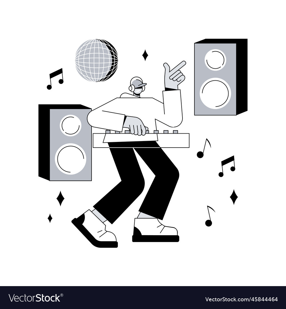 Electronic Music Abstract Concept Royalty Free Vector Image