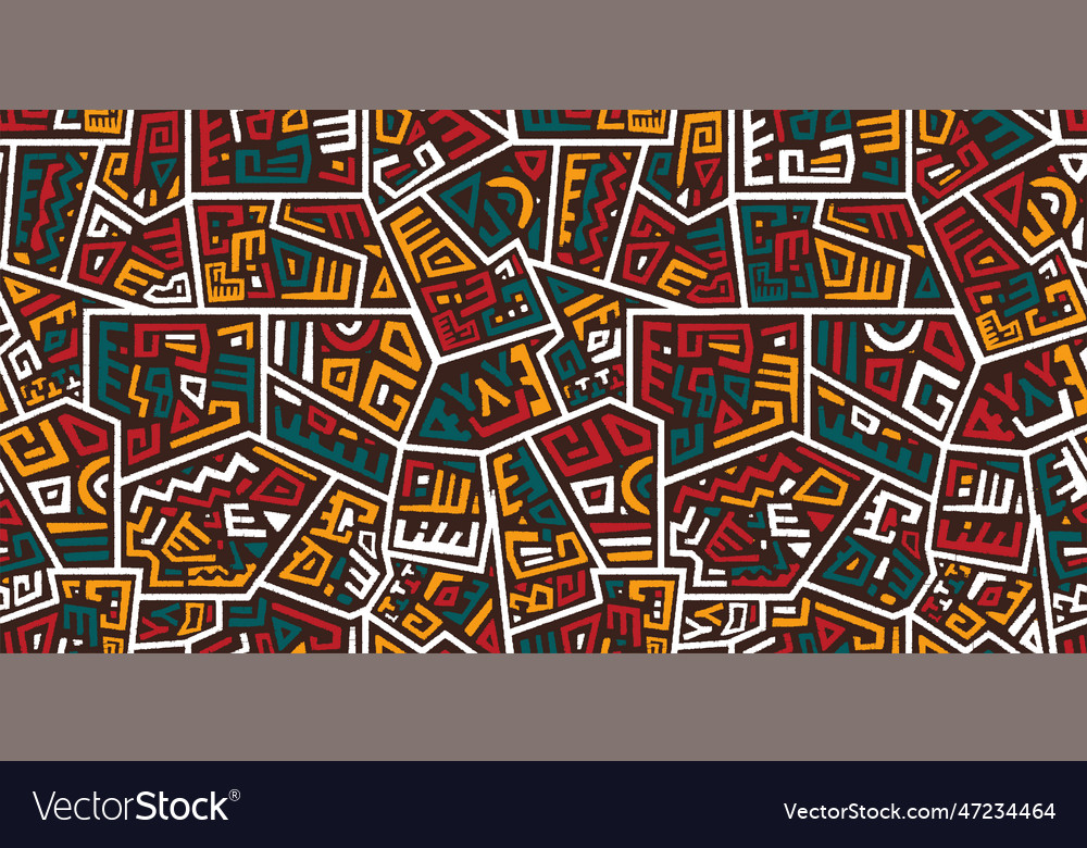 Hand drawn abstract seamless pattern ethnic Vector Image
