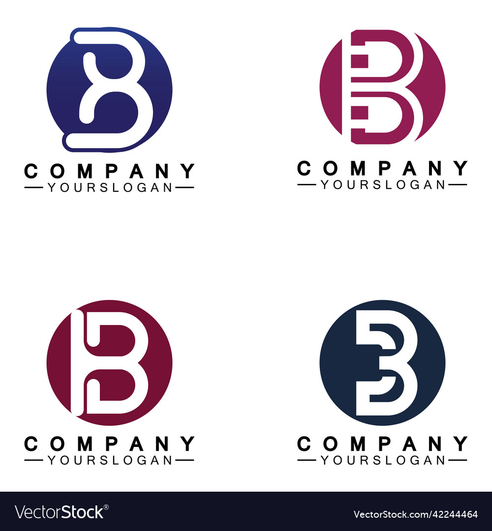 Letter B Logo B Business Logomodern Royalty Free Vector