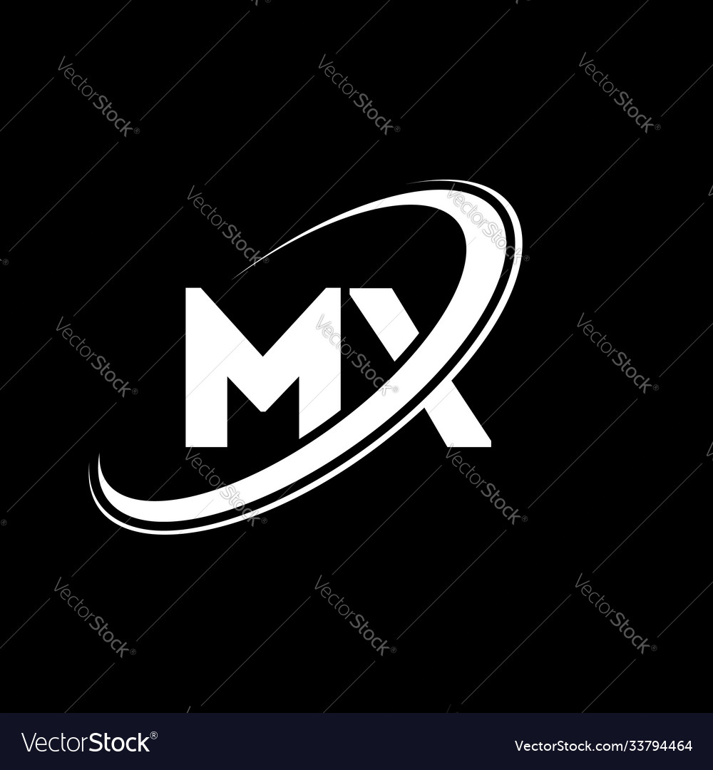 Mx m x letter logo design initial Royalty Free Vector Image