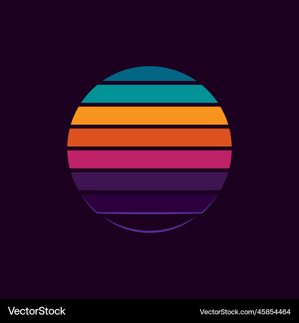 Retro sunset Royalty Free Vector Image - VectorStock