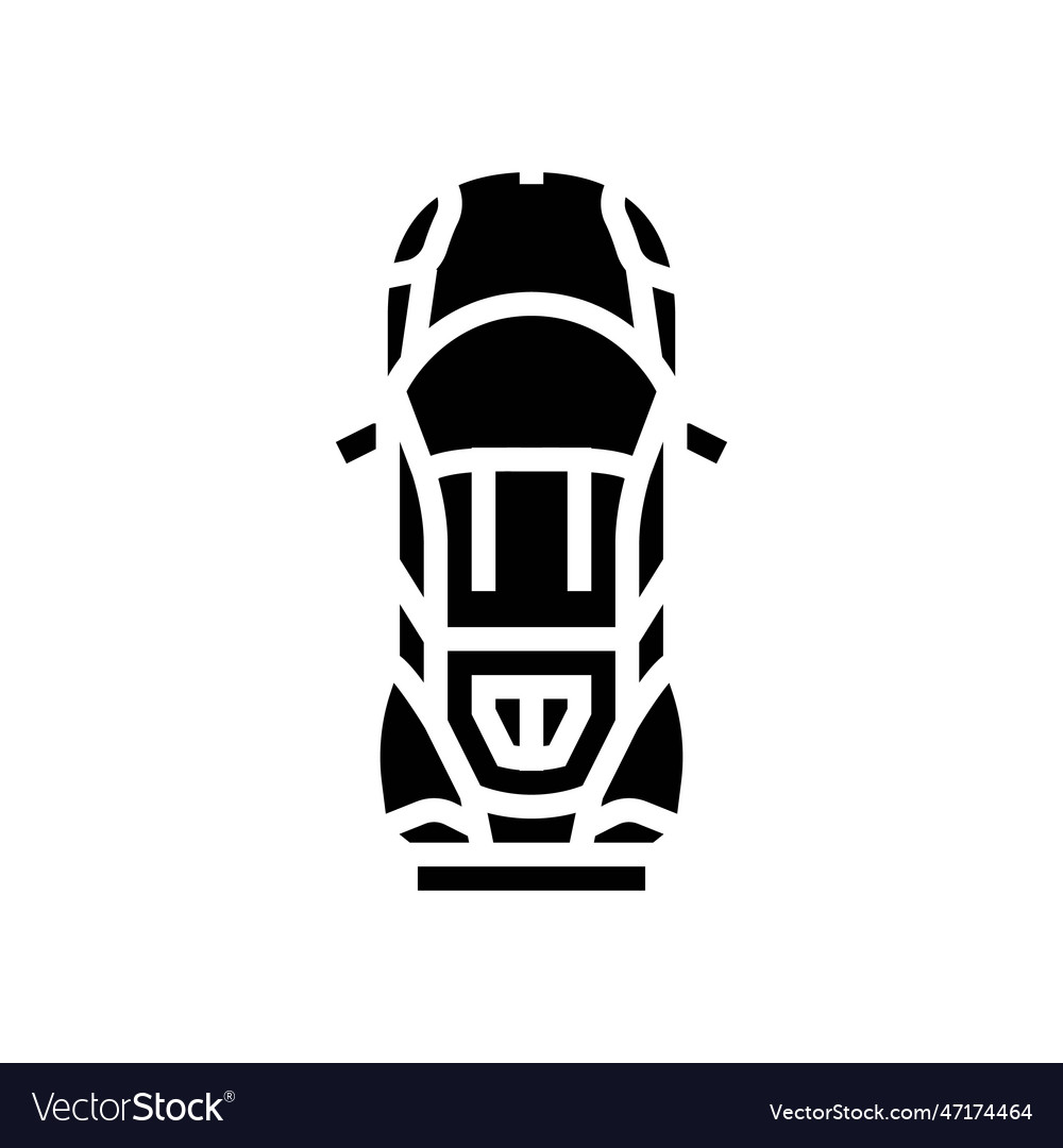 Victory car top view glyph icon Royalty Free Vector Image