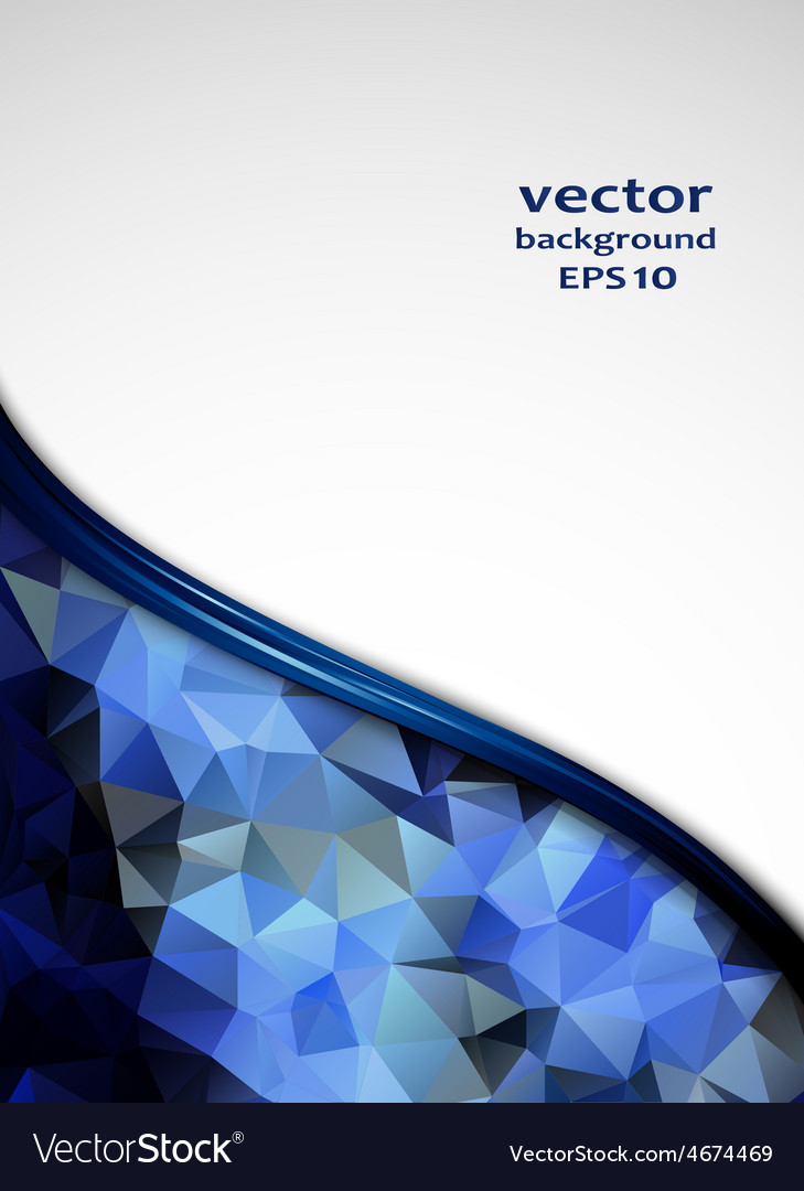 Blue crystal abstract pattern business design Vector Image
