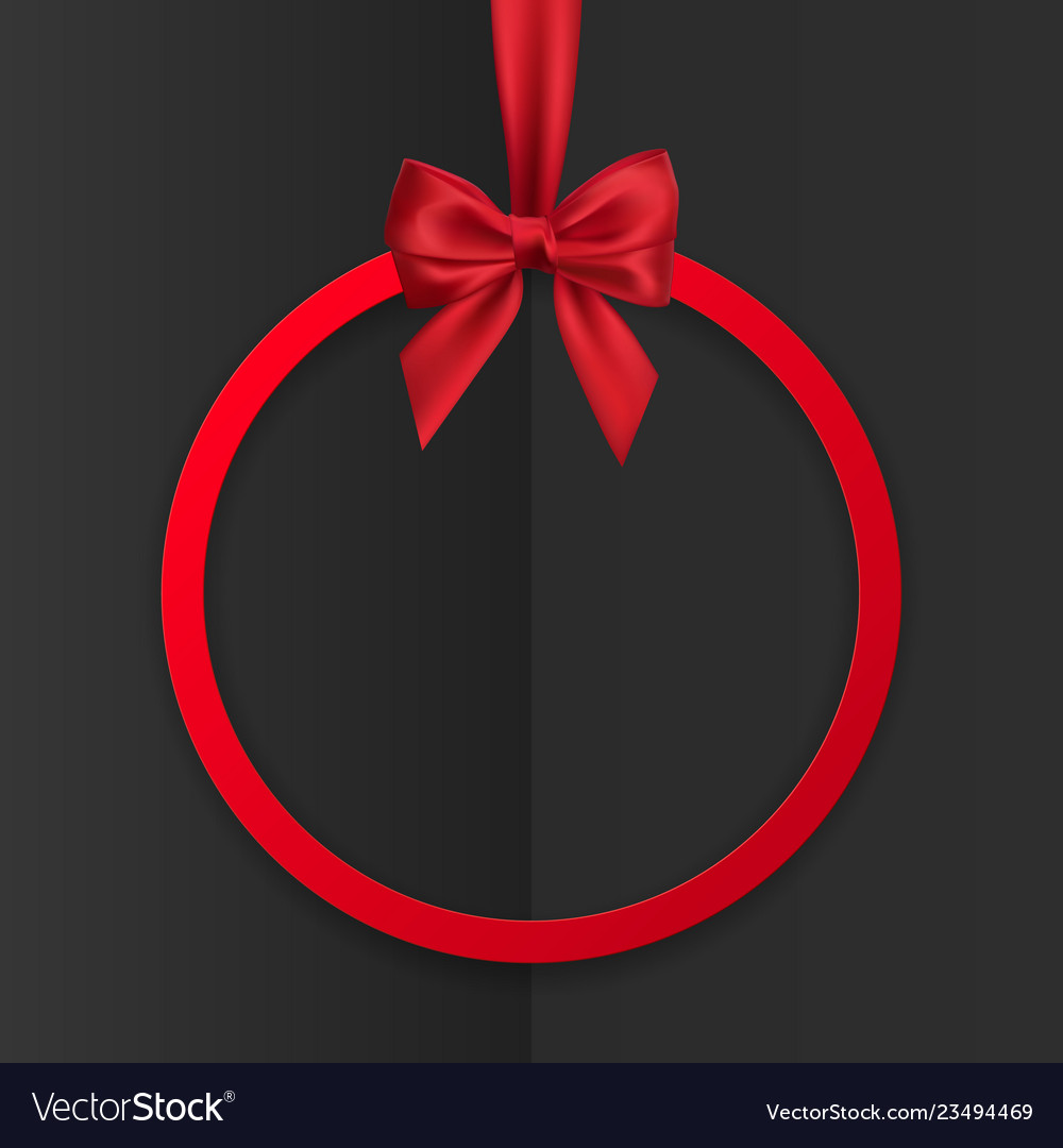 Bright Holiday Round Frame Banner Hanging With Vector Image