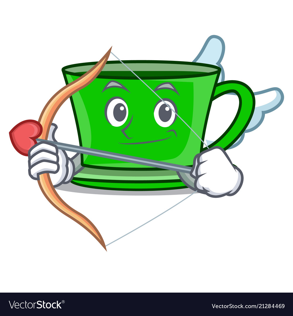 Cupid green tea character cartoon