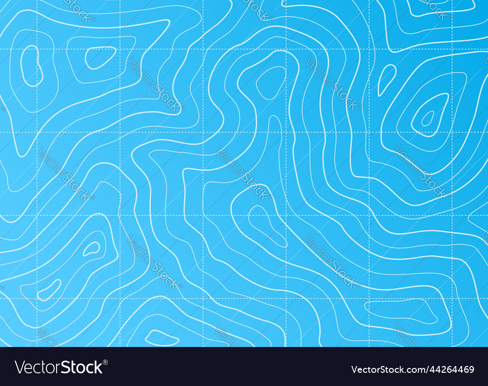 Line contour ocean or sea topographic map Vector Image