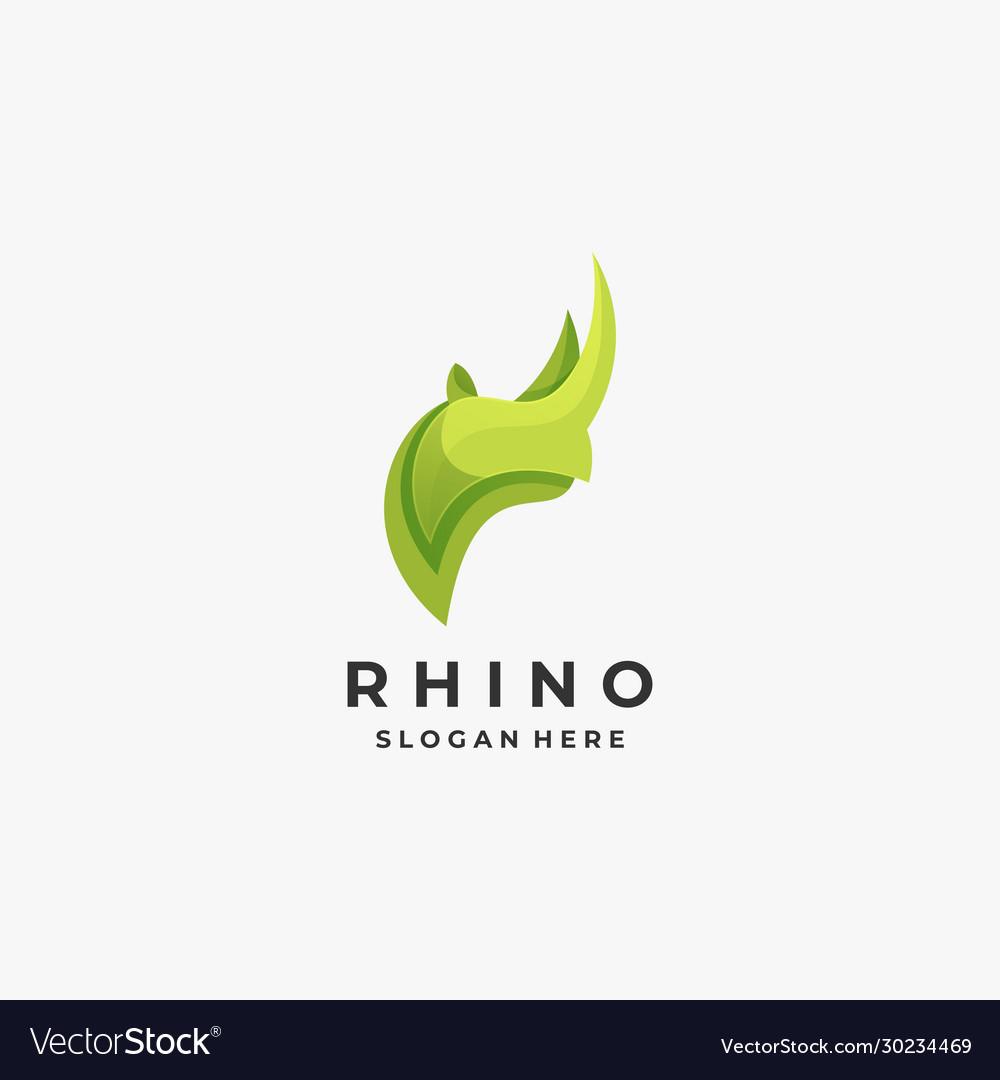 Logo rhino head colorful style