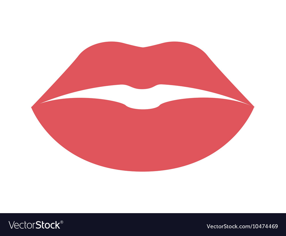 Mouth lips female design Royalty Free Vector Image