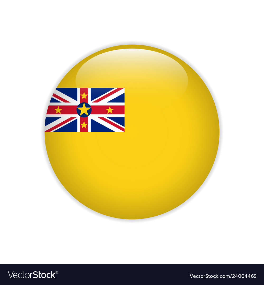 Niue flag on button