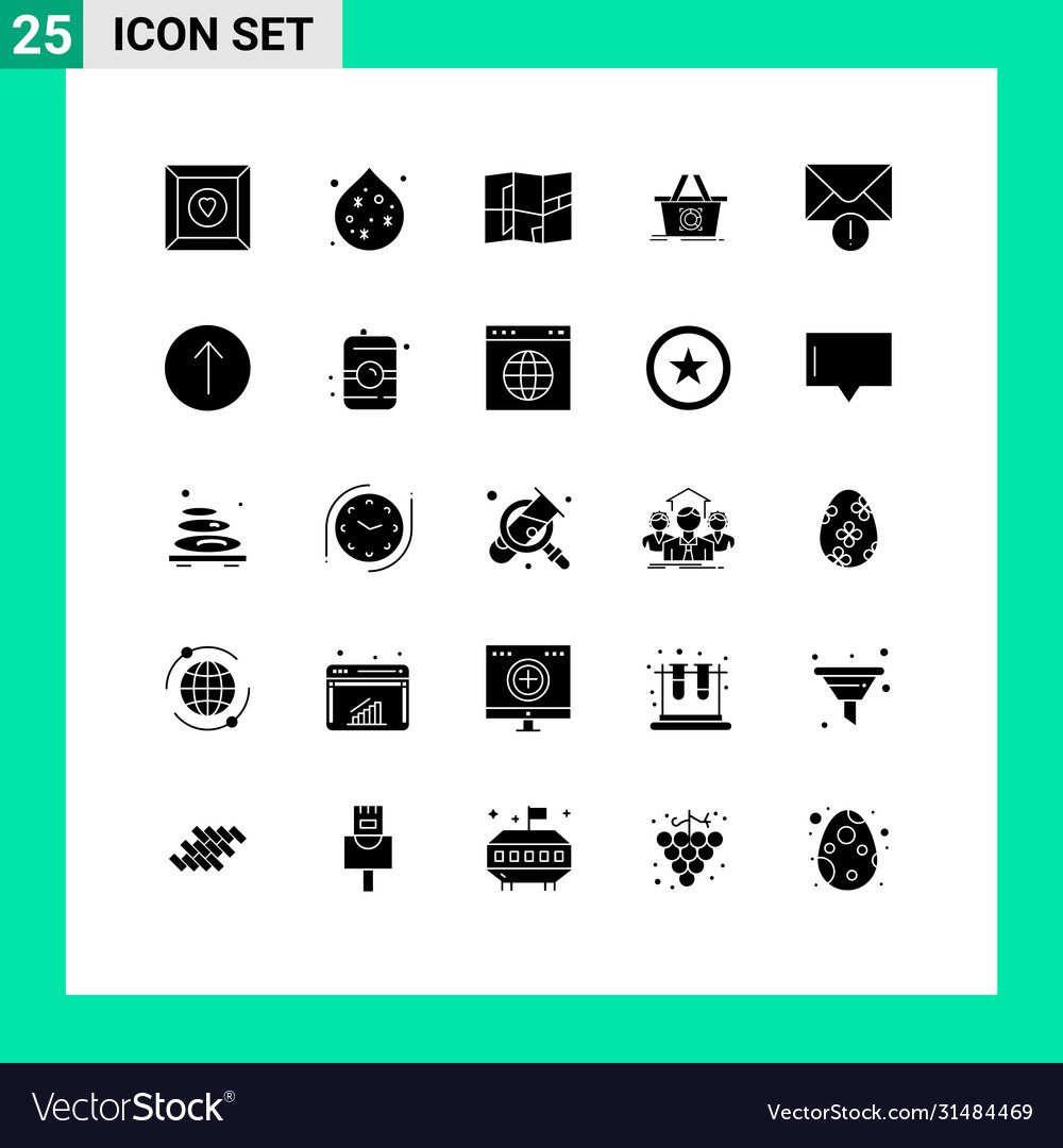 Set 25 modern ui icons symbols signs