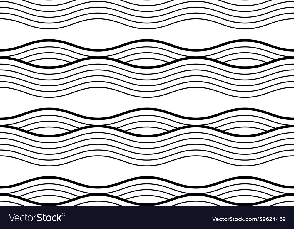 Variation of wave pattern in decorative style