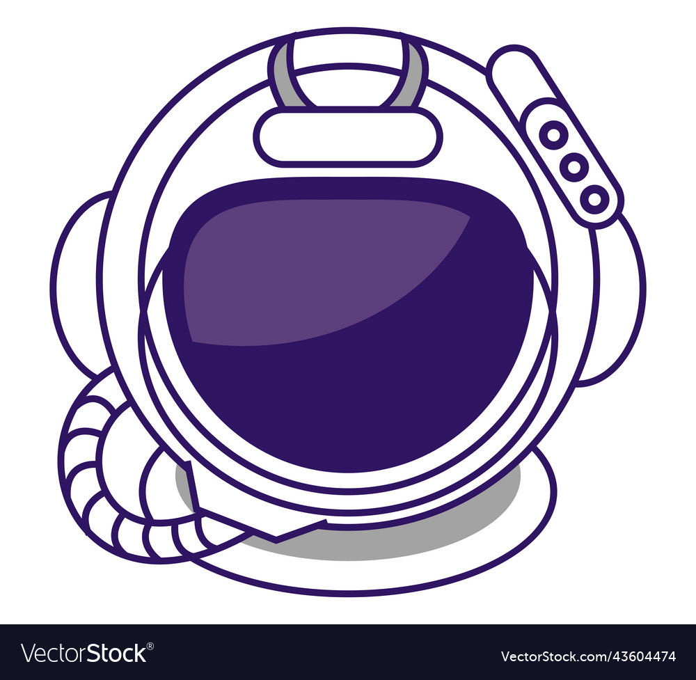 Astronaut Helmet Space Outer Royalty Free Vector Image