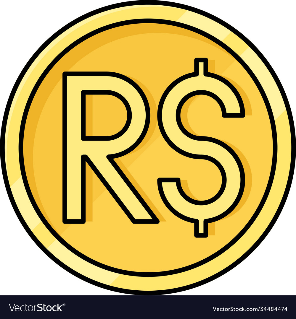 Brazil Real Coin Outline icon PNG and SVG Vector Free Download