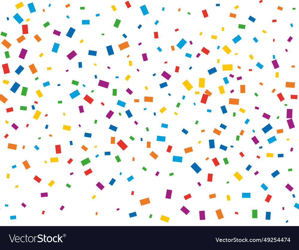 Holiday rectangular confetti light rainbow