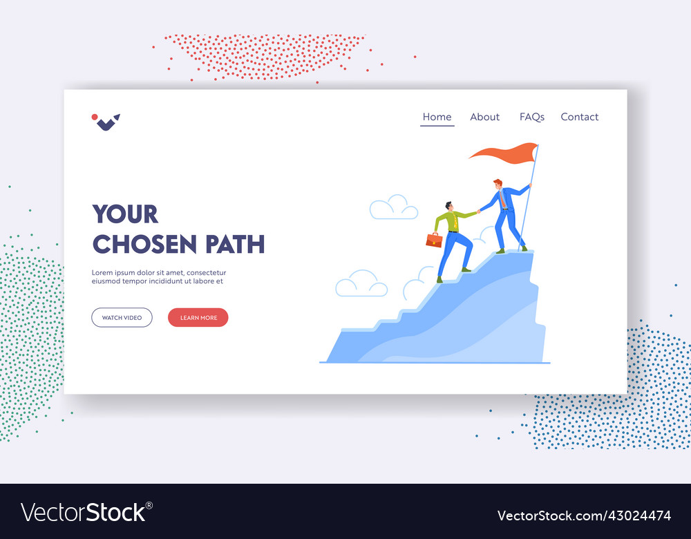 Leadership teamwork landing page template