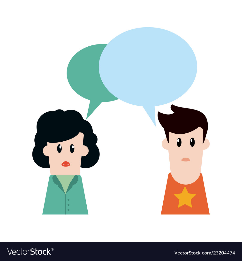 People talking cartoon Royalty Free Vector Image