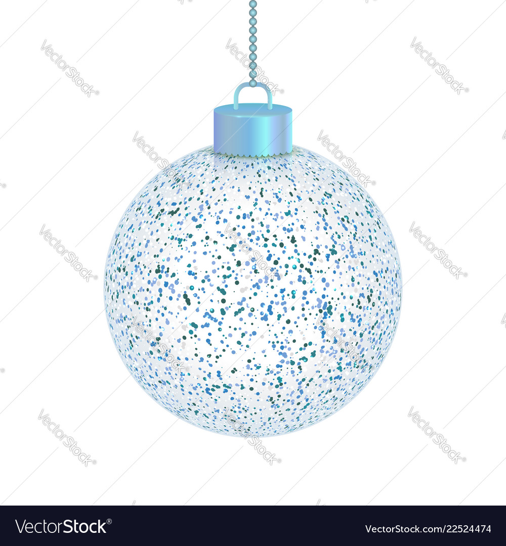 Transparent christmas ball isolated on white