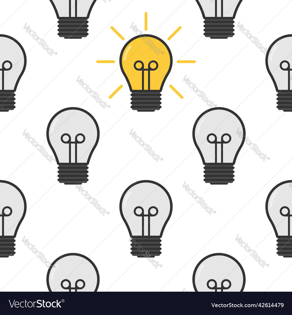 Cartoon lamps bulb light icon - idea sign