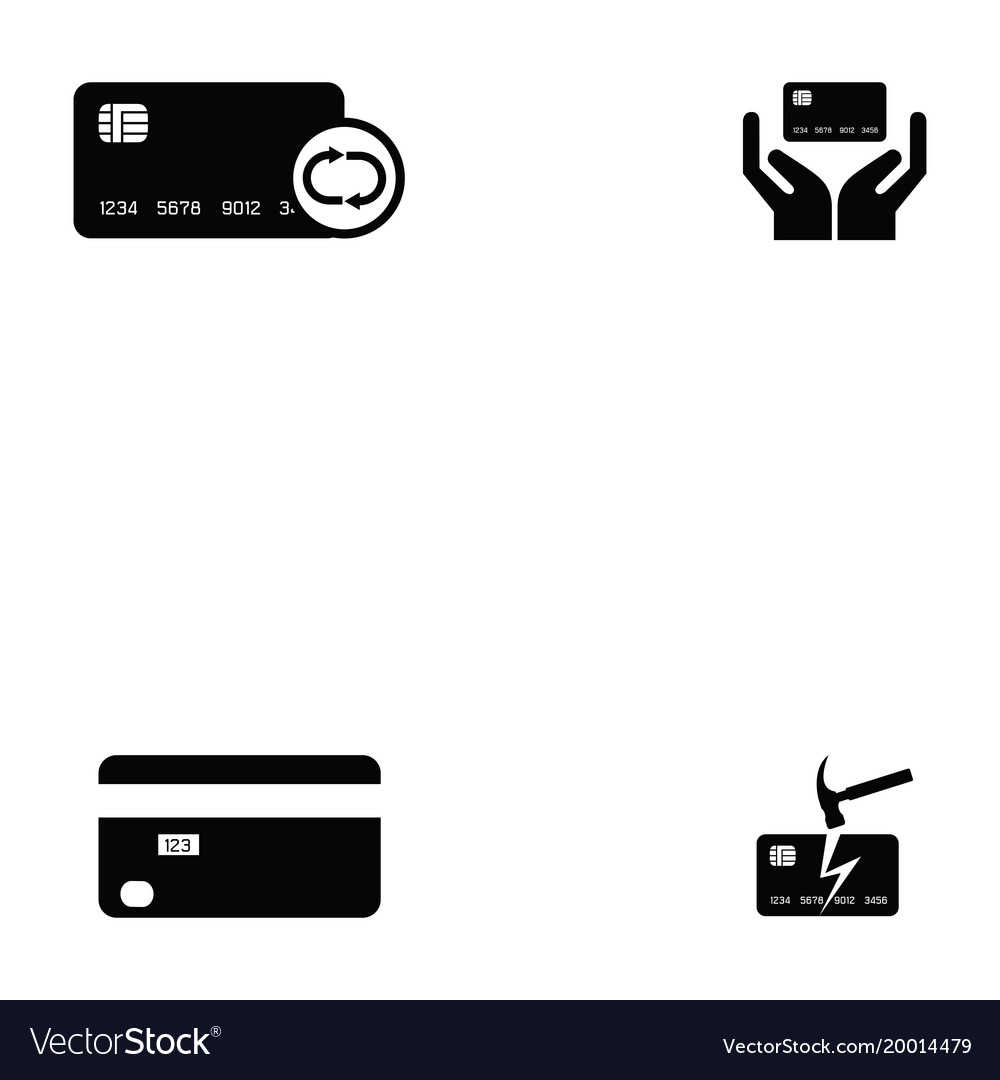 Credit cards icon set