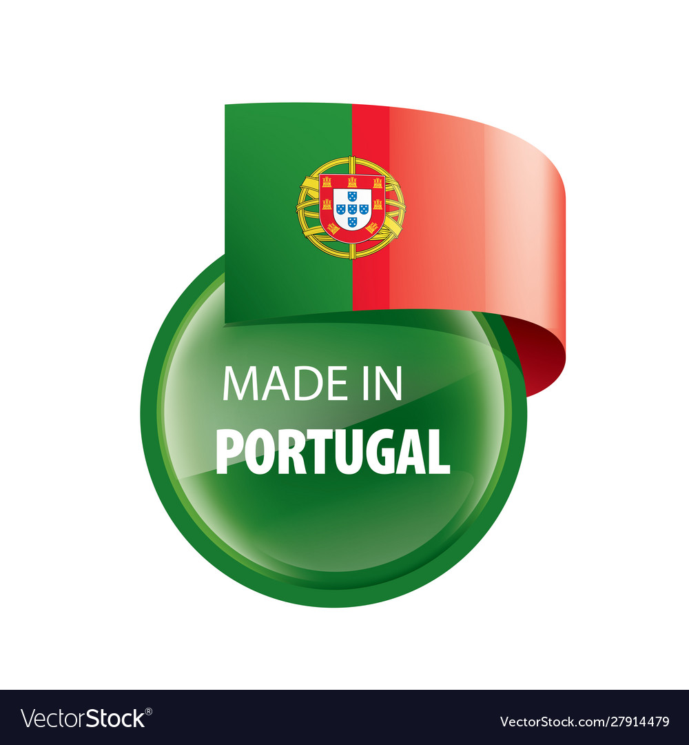 Portugal flag on a white Royalty Free Vector Image