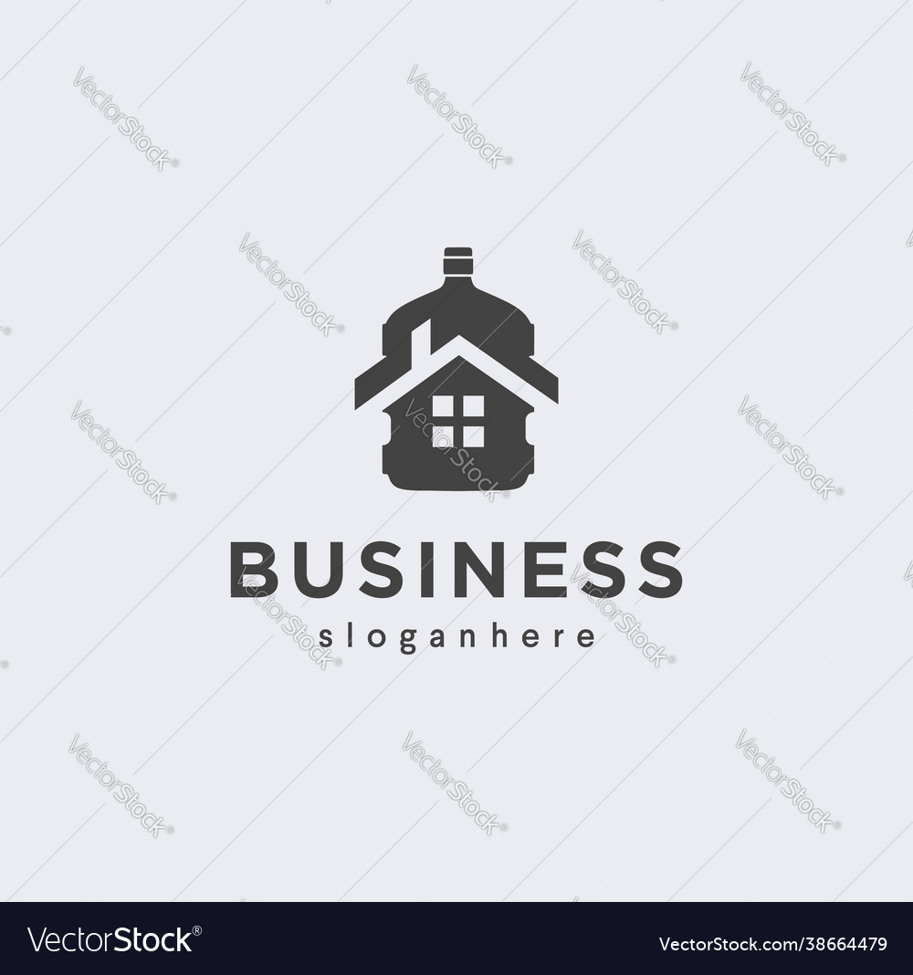 Stay home bottle logo design house