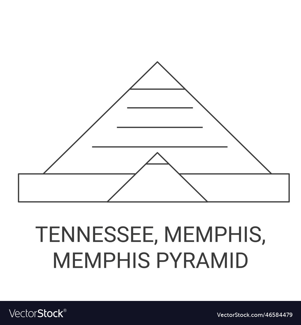 United states tennessee memphis pyramid Royalty Free Vector