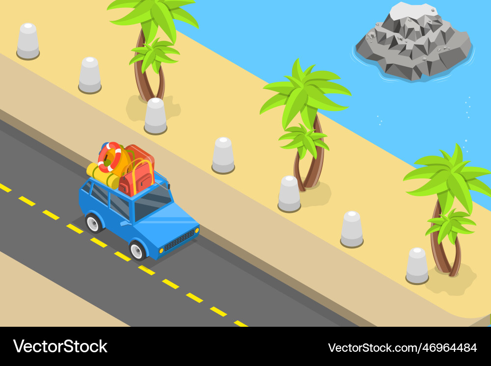 3d isometric flat conceptual Royalty Free Vector Image