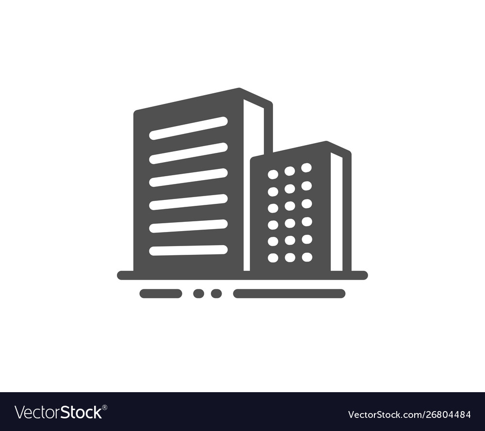 Buildings icon city architecture sign skyscraper Vector Image