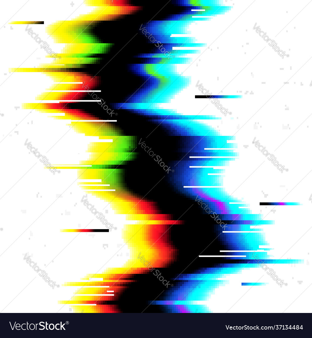 Digital decay elements. Television glitch effects, screen white