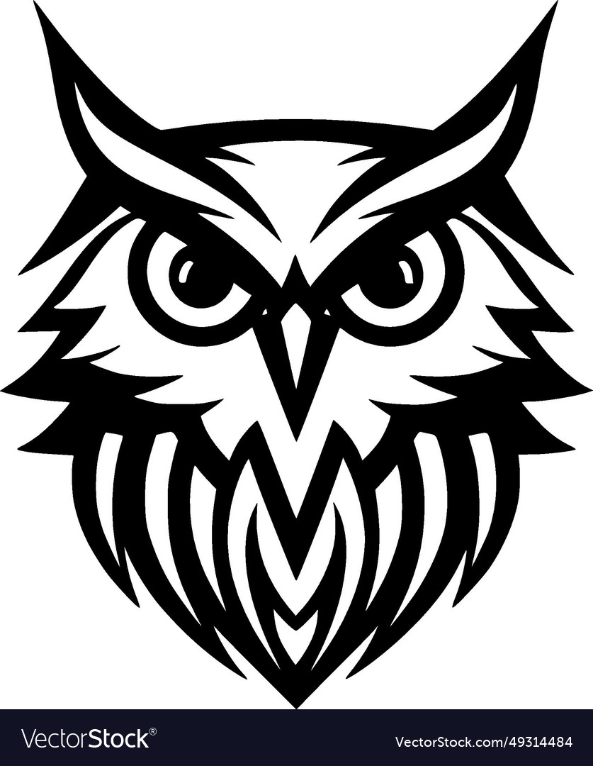 Owl - minimalist and flat logo