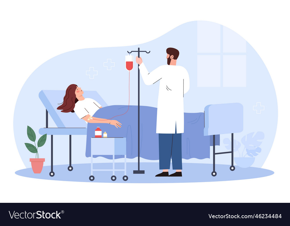 Patient And Doctor Royalty Free Vector Image - Vectorstock