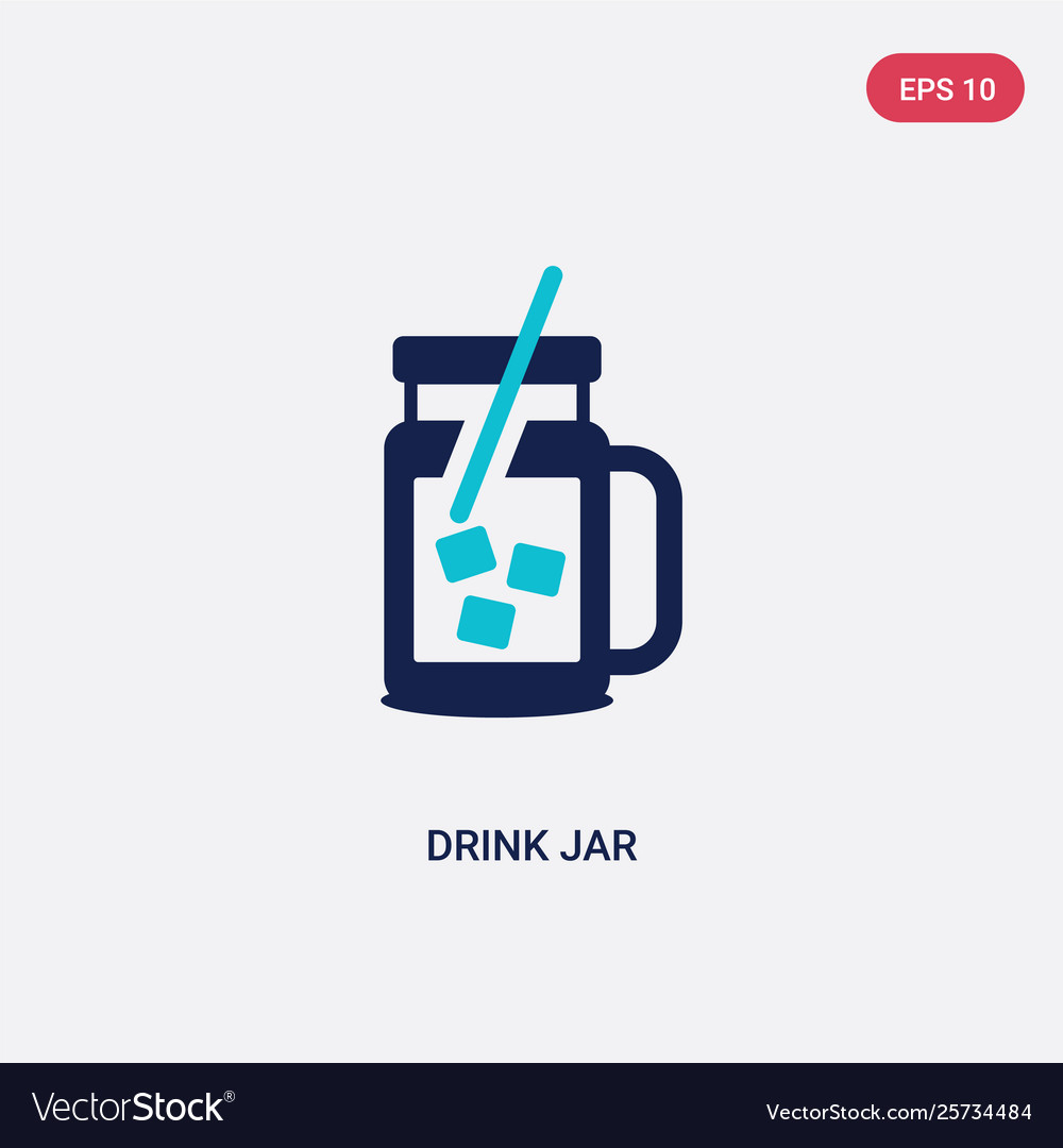 Two color drink jar icon from bistro Royalty Free Vector