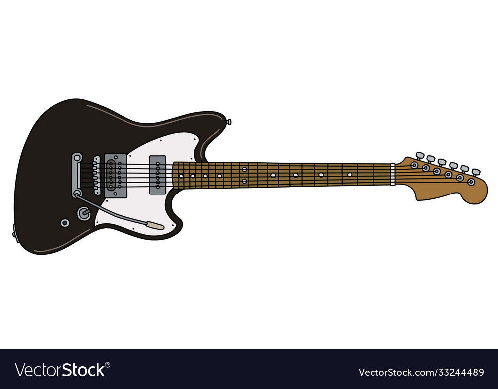 Classic black electric guitar