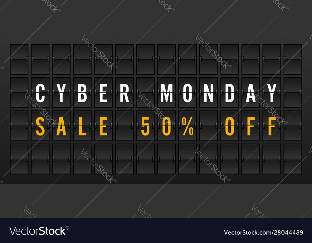 Cyber monday sale banner design template