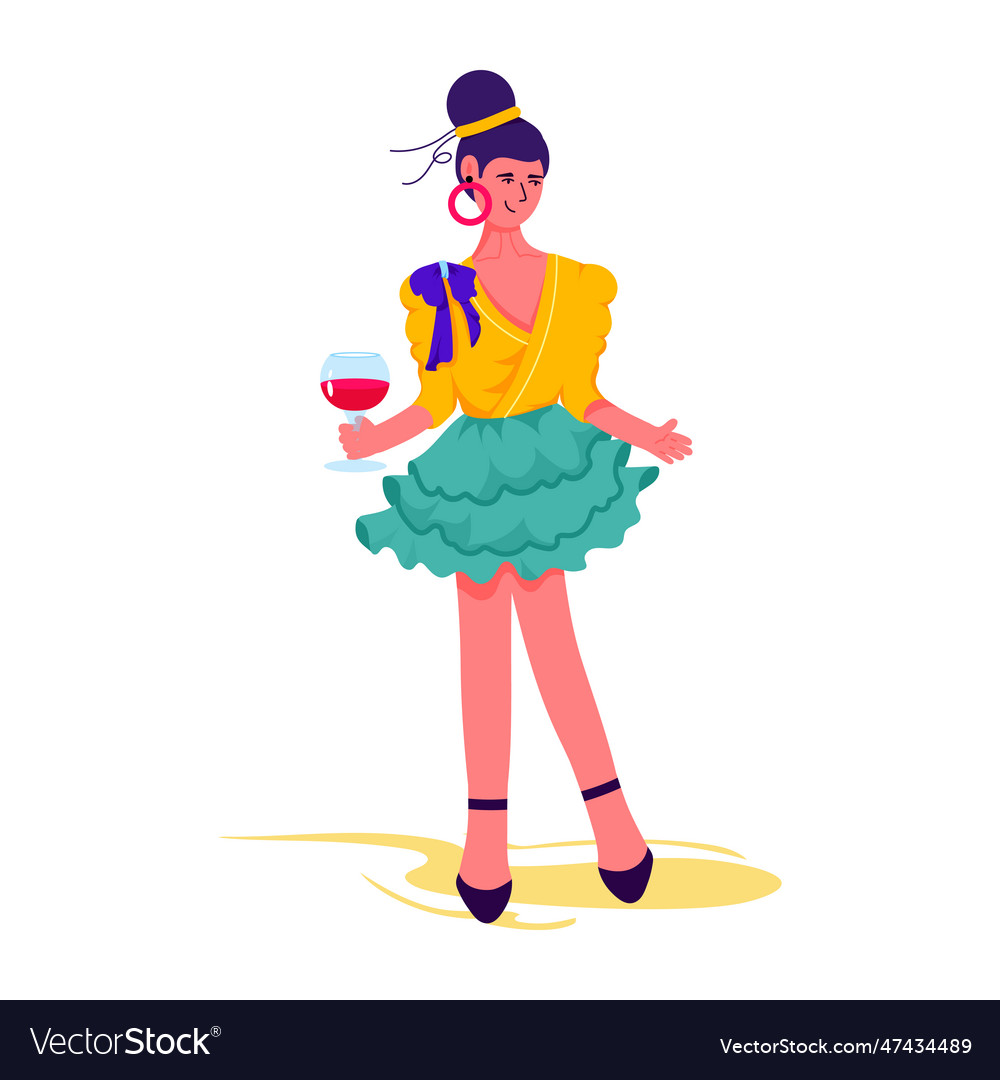 Drinking Wine Royalty Free Vector Image - VectorStock