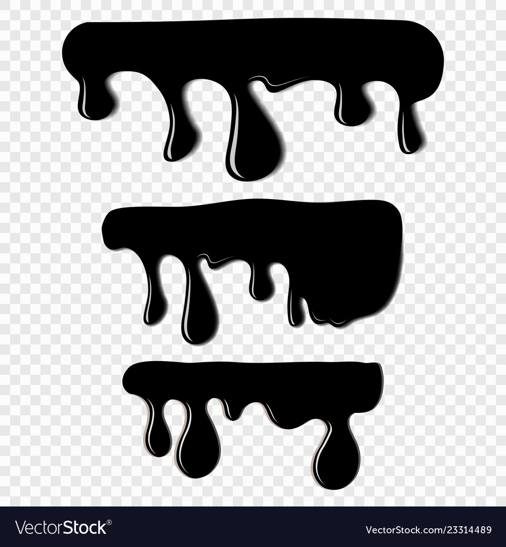 Fluidity Of Paint Black Dripping Royalty Free Vector Image