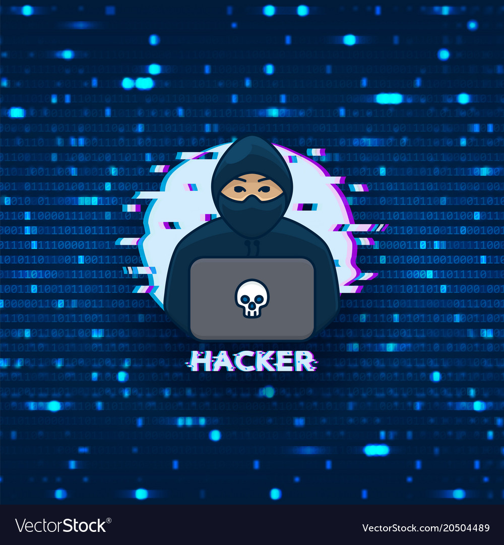 Hacker logo template Royalty Free Vector Image