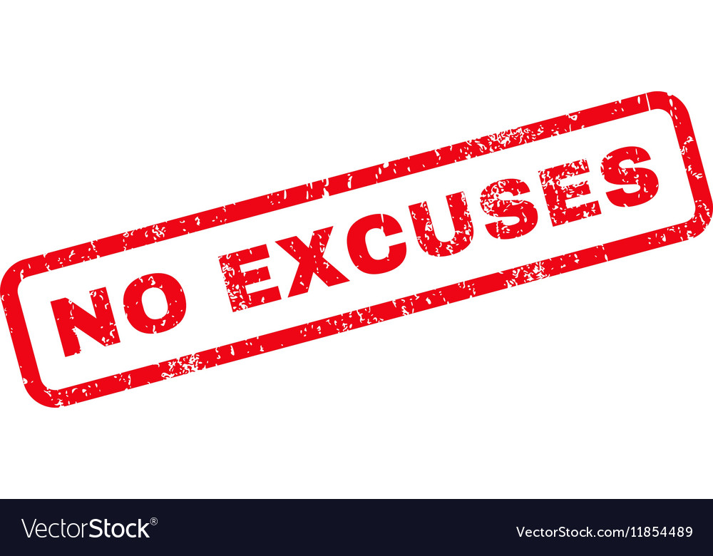 No excuses rubber stamp Royalty Free Vector Image