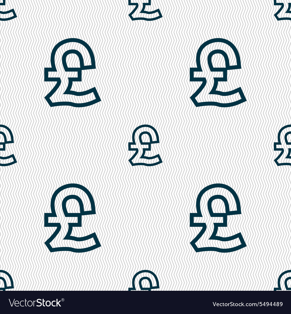 Pound sterling icon sign seamless pattern