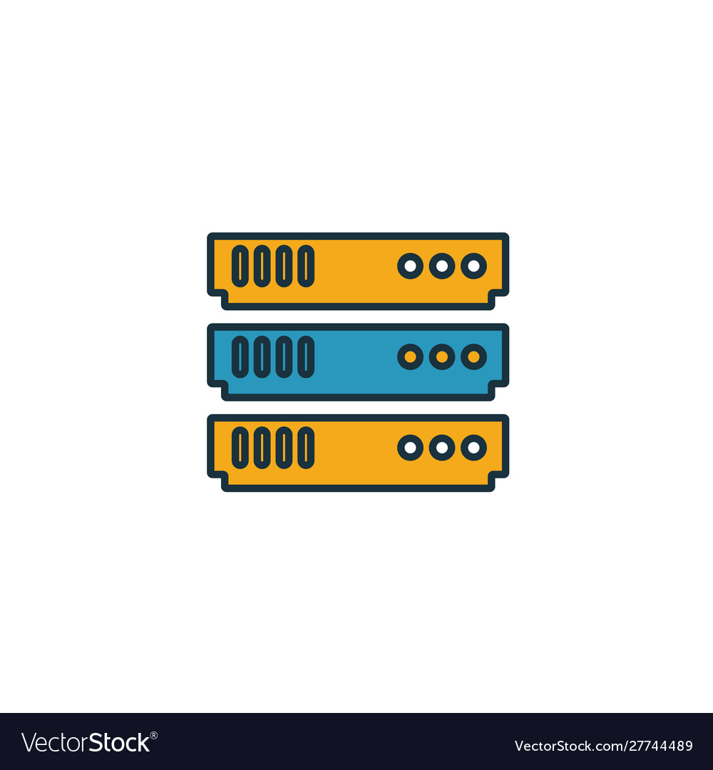 Server icon simple element from web hosting icons vector image Server icon simple element from web hosting icons