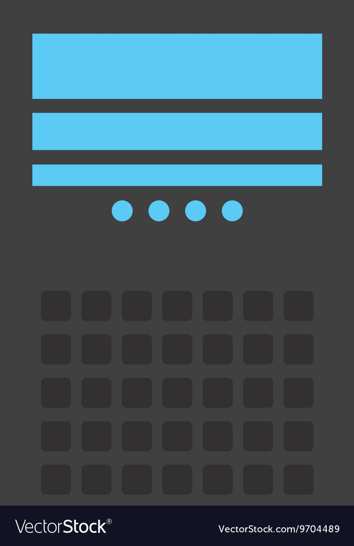 Tower server computer isolated icon design