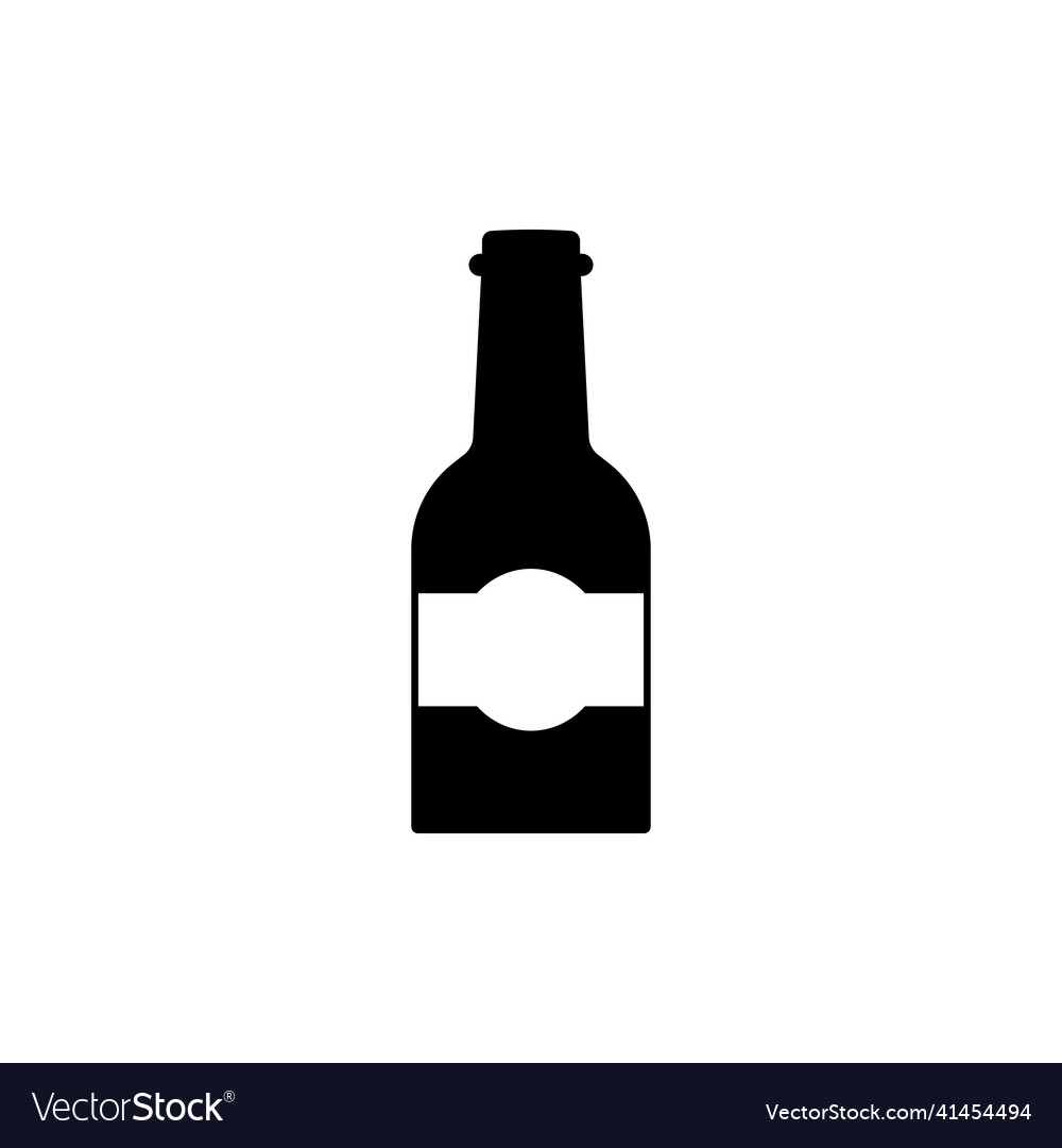 Bottle of whiskey monochrome icon Royalty Free Vector Image