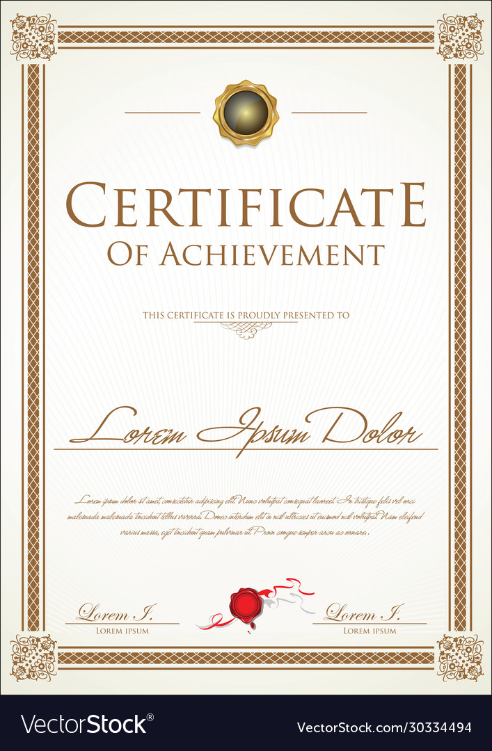 Certificate design template