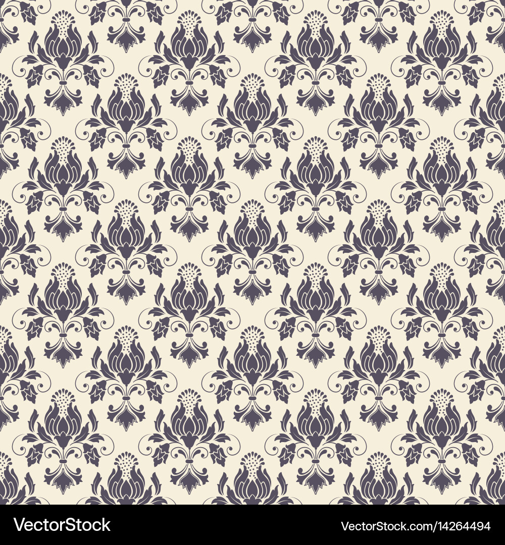 Damask seamless pattern background classical Vector Image