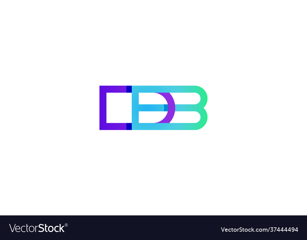 Db logo template design vector image Db logo template design