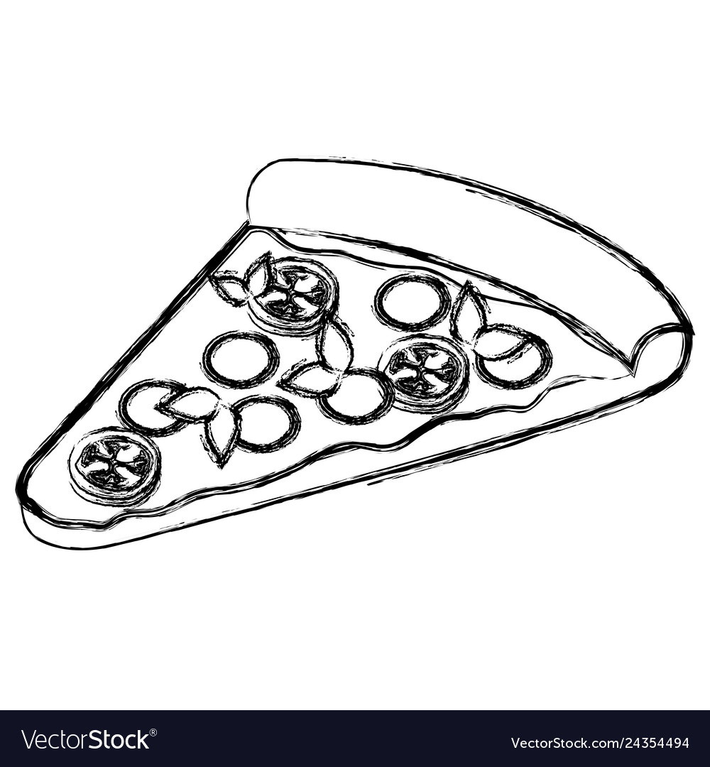 Delicious italian pizza portion Royalty Free Vector Image