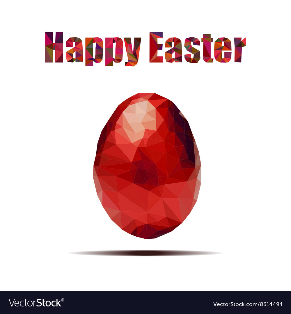 Happy easter card with egg