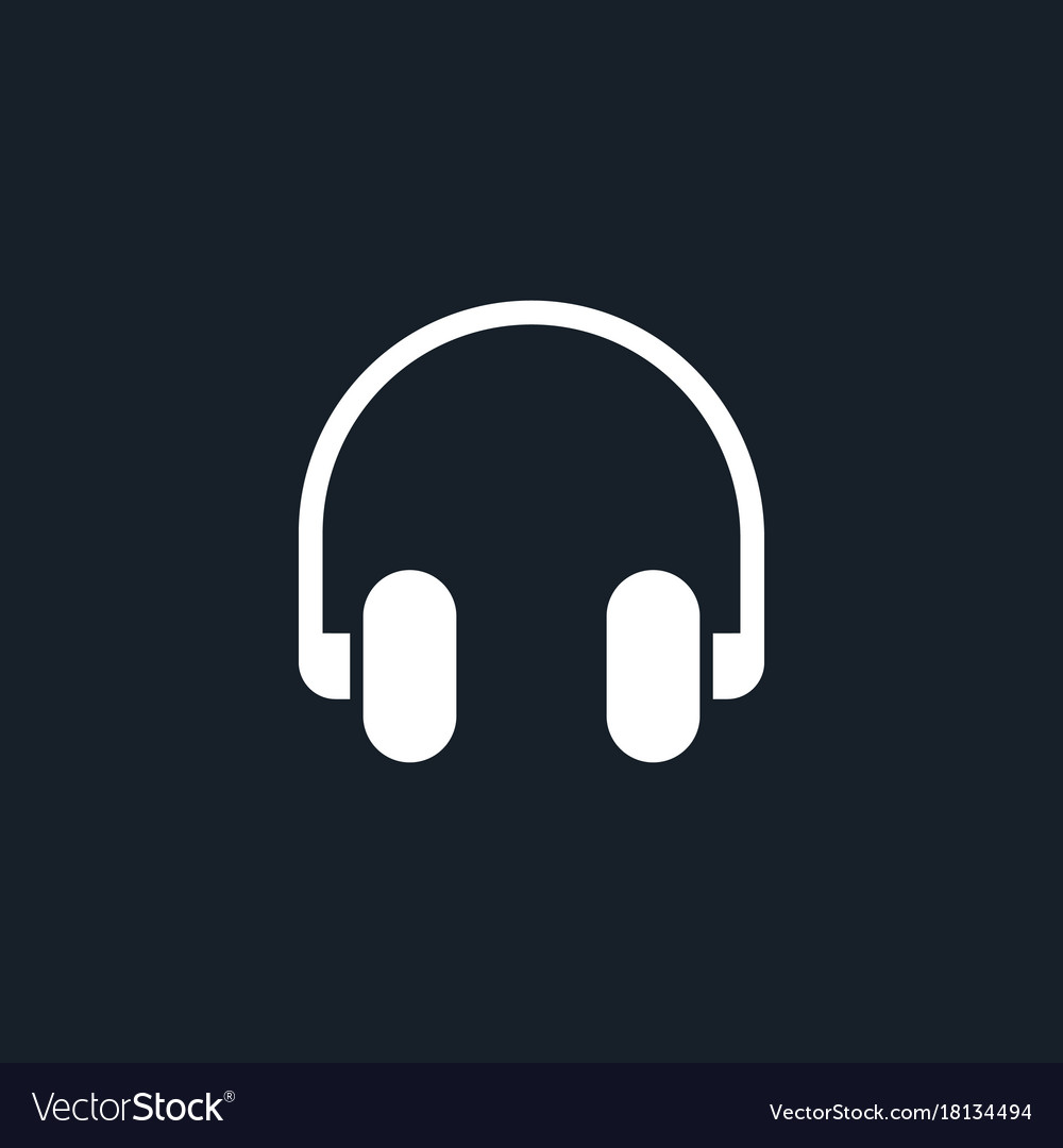 Headphone icon simple Royalty Free Vector Image